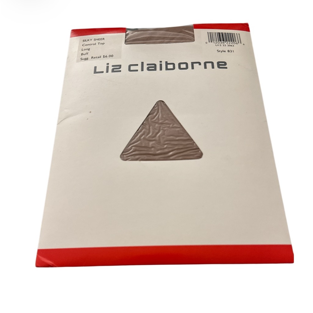 Liz Claiborne Silky Sheer Control Top VTG Style 831 Pantyhose Buff - Size Long
